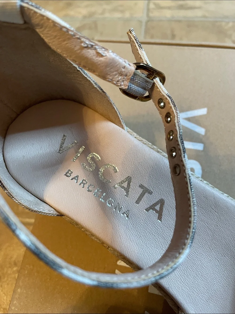 VISCATA Leopard Print Ankle-Strap Espadrilles - Neutral